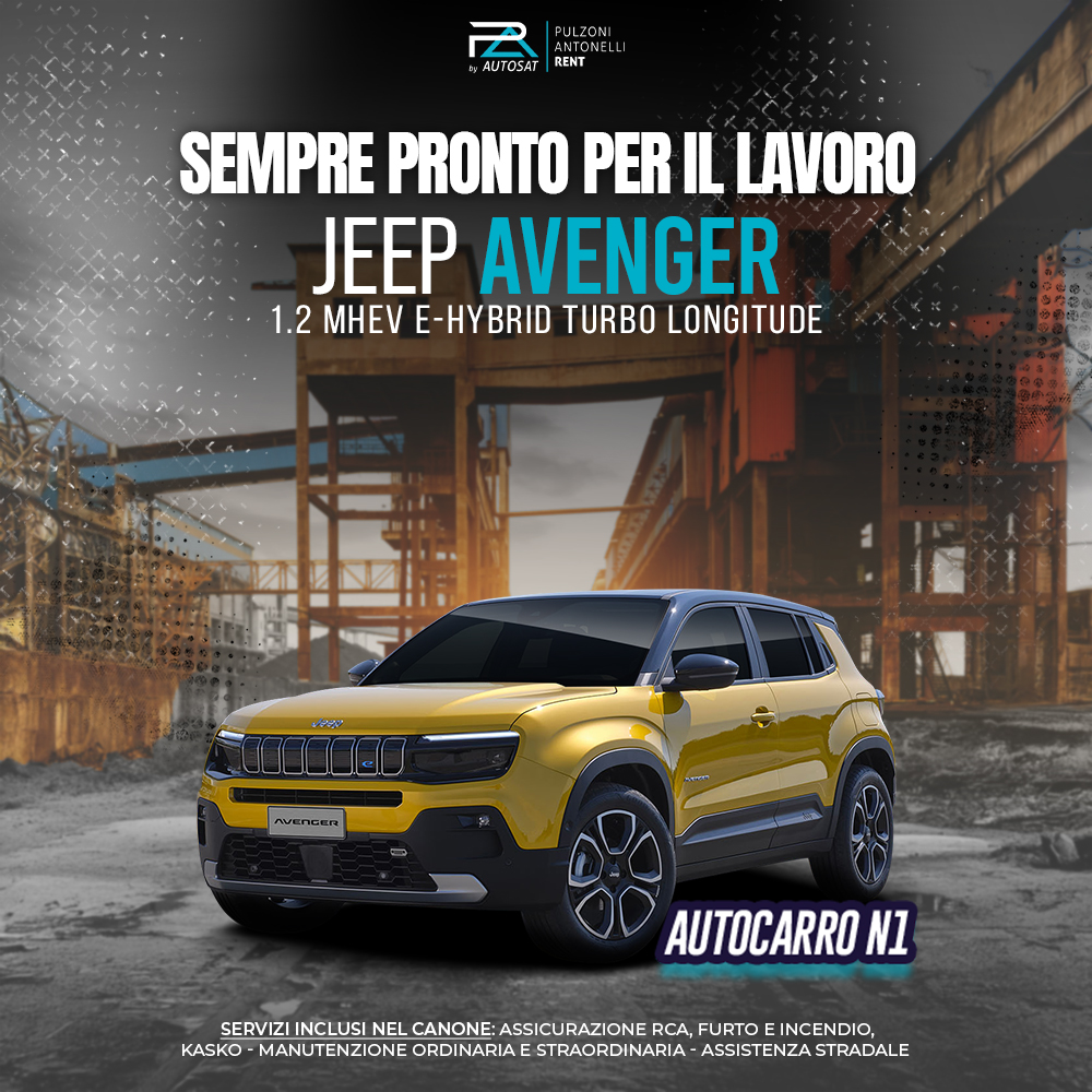 4.Jeep Avenger - Noleggio Lungo Termine N1 - Pulzoni Antonelli Rent 4.Jeep Avenger - Noleggio Lungo Termine N1 - Pulzoni Antonelli Rent