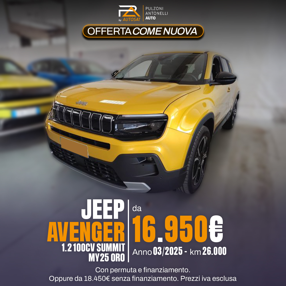 2.Jeep Avenger - Pulzoni Antonelli Auto - Promo Usato